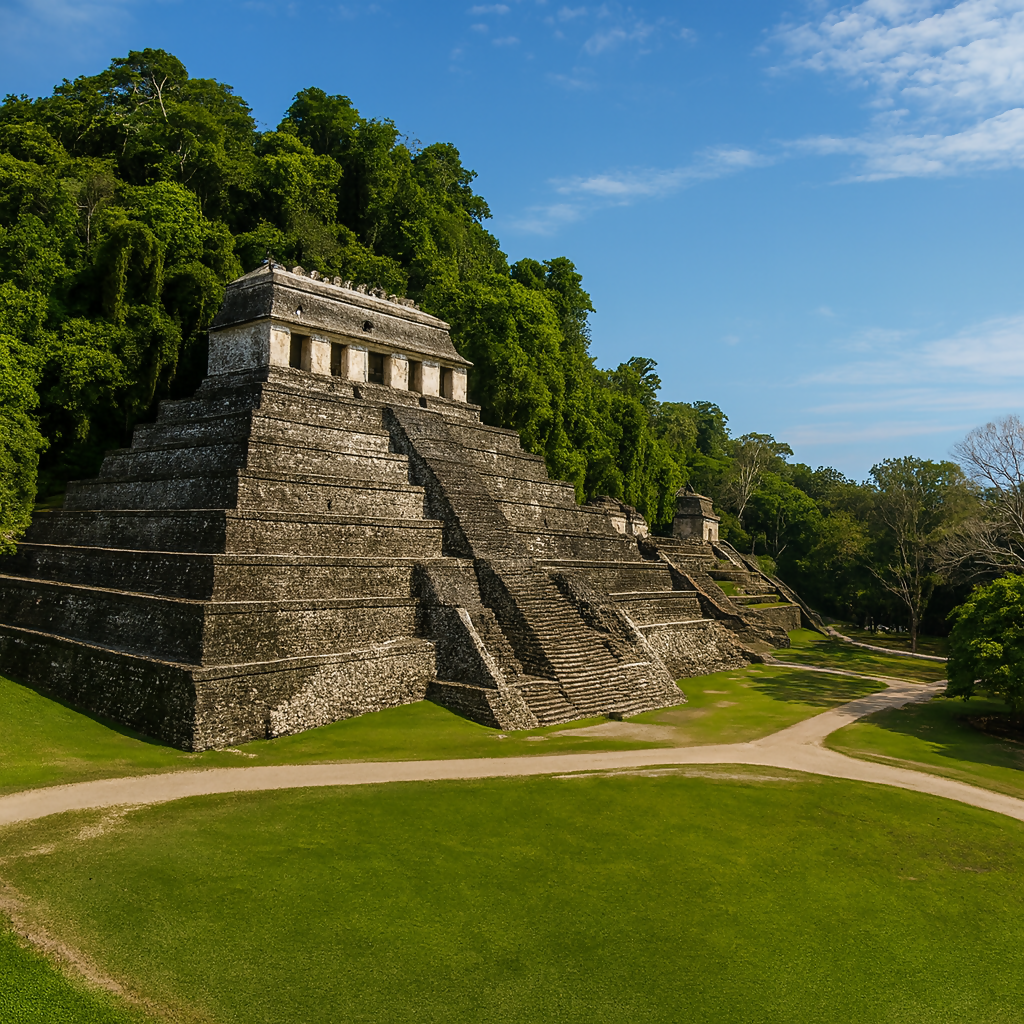 Ancient Maya City of Palenque (La ciudad maya de Palenque) - Chiapas Mexico - Rendered - Digital File Digital My Custom Designs PDF
