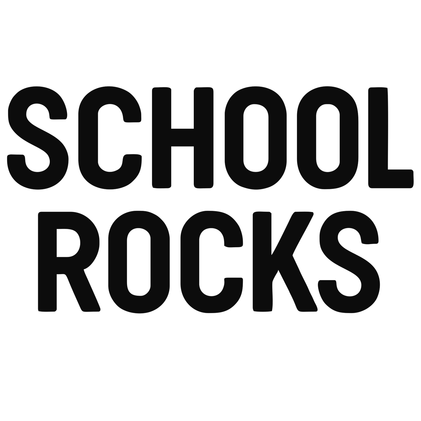 School Rocks Text - Digital File - XCS Friendly Tumbler My Custom Designs PNG