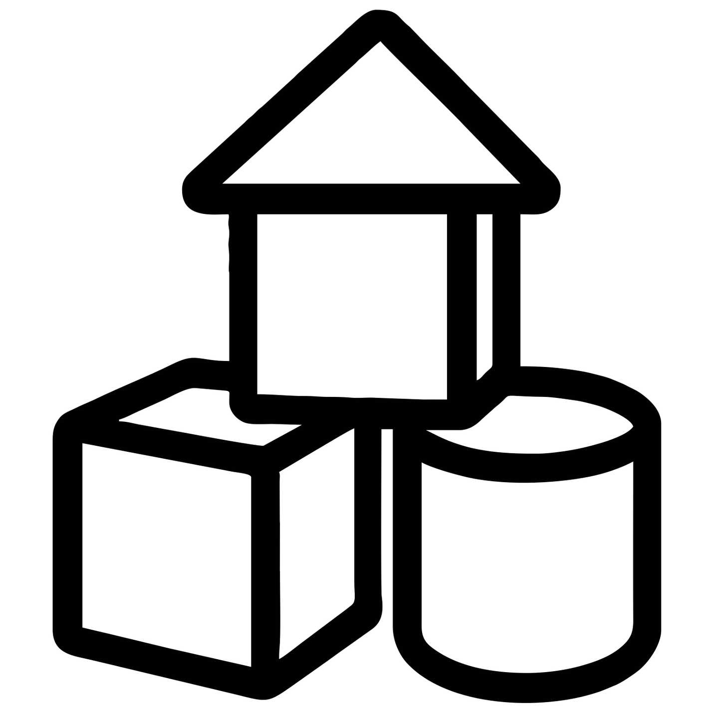 Baby Toy Blocks Outline - Digital File - XCS Friendly Tumbler My Custom Designs PNG