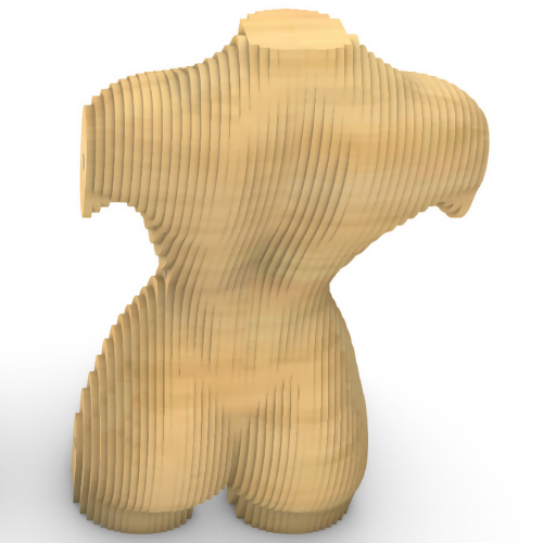 Ripple Art Layered Female Body - CNC / Laser - 1/4 inch Digital File Digital My Custom Designs