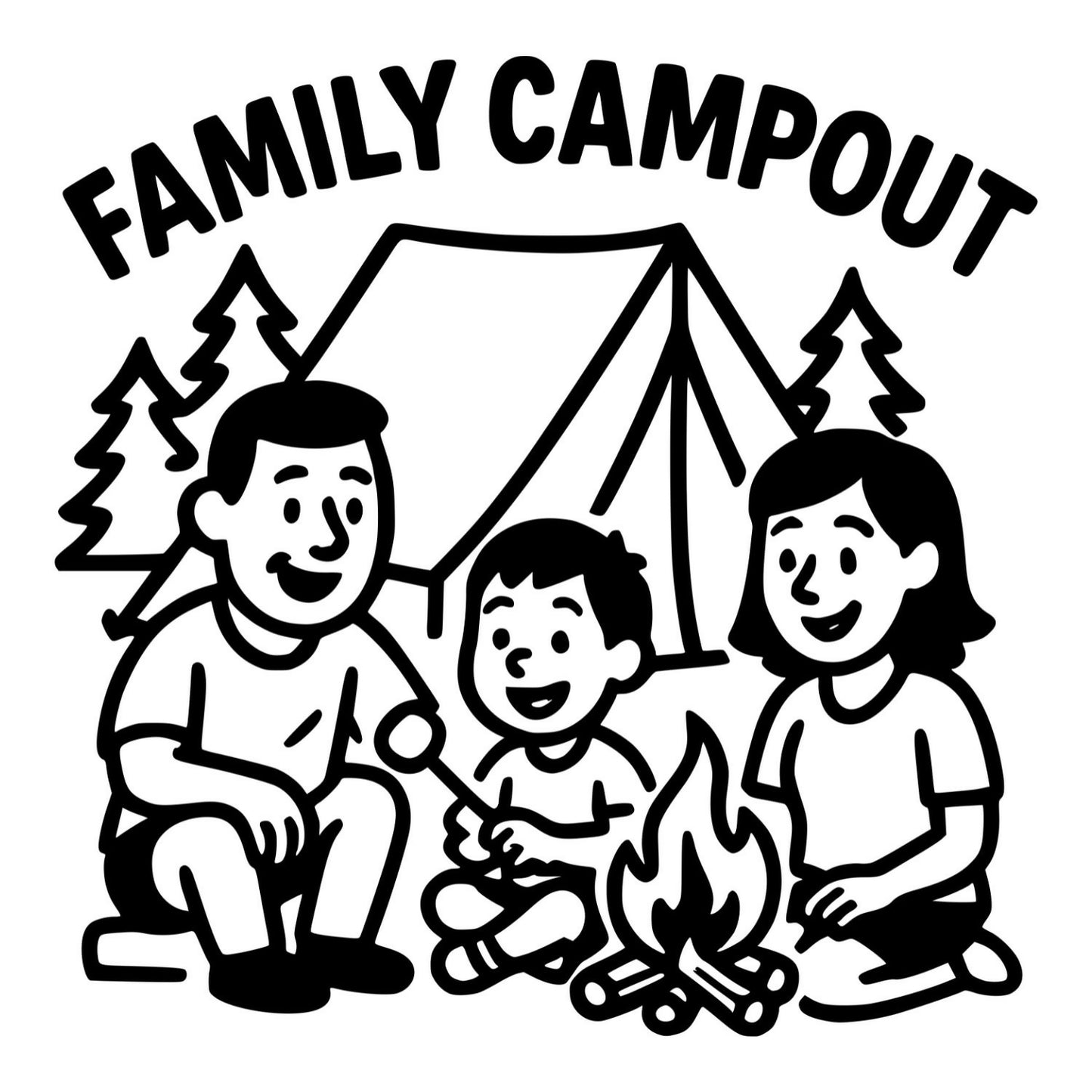 Family Campout - Digital File - XCS Friendly Digital My Custom Designs PNG
