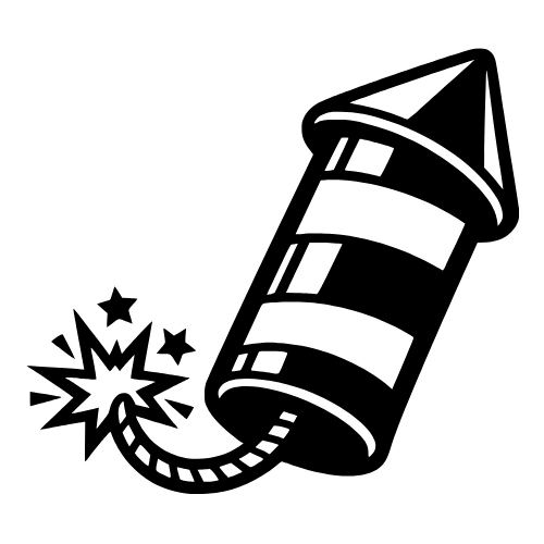 Cartoon Firecracker - Digital File - XCS Friendly