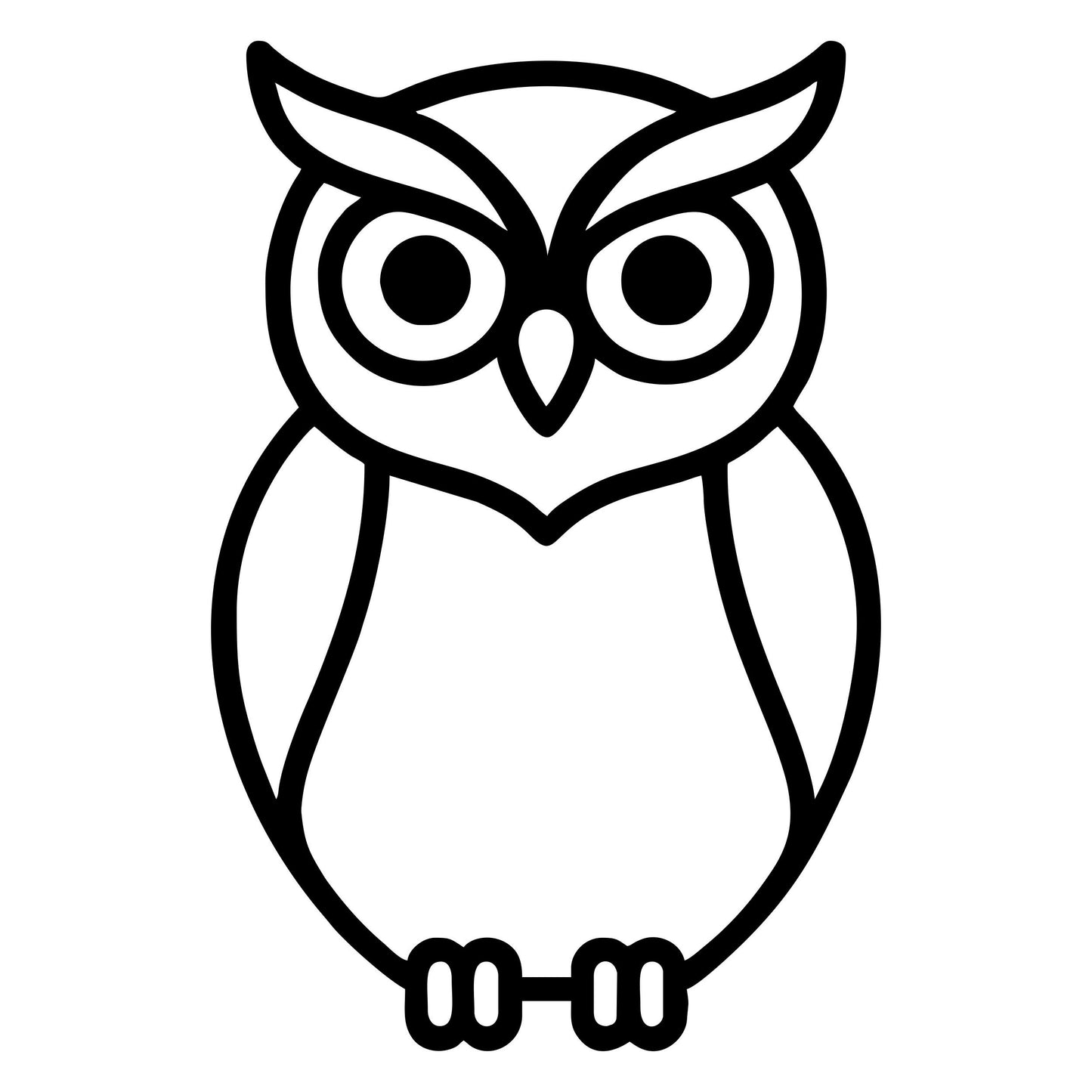 Owl Silhouette - Digital File - XCS Friendly Digital My Custom Designs PNG