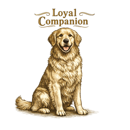 Trendy & Aesthetic Niches - Loyal Companion - T Shirt Designs - Digital File Digital My Custom Designs 300 DPI PNG
