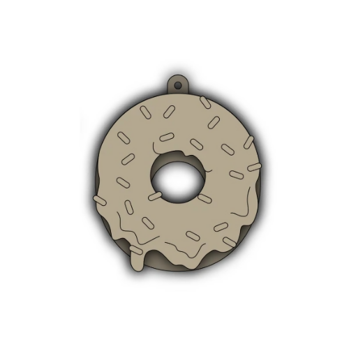 Donut 2 Layer Keychain Layered Design - Digital File - SVG Digital File My Custom Designs SVG