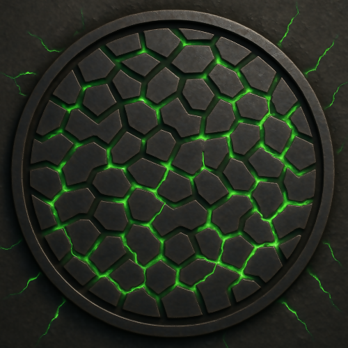 Industrial and Urban - 3D Manhole Cover Tessellation With Luminous Cracks - Pattern - Digital File Digital My Custom Designs PDF