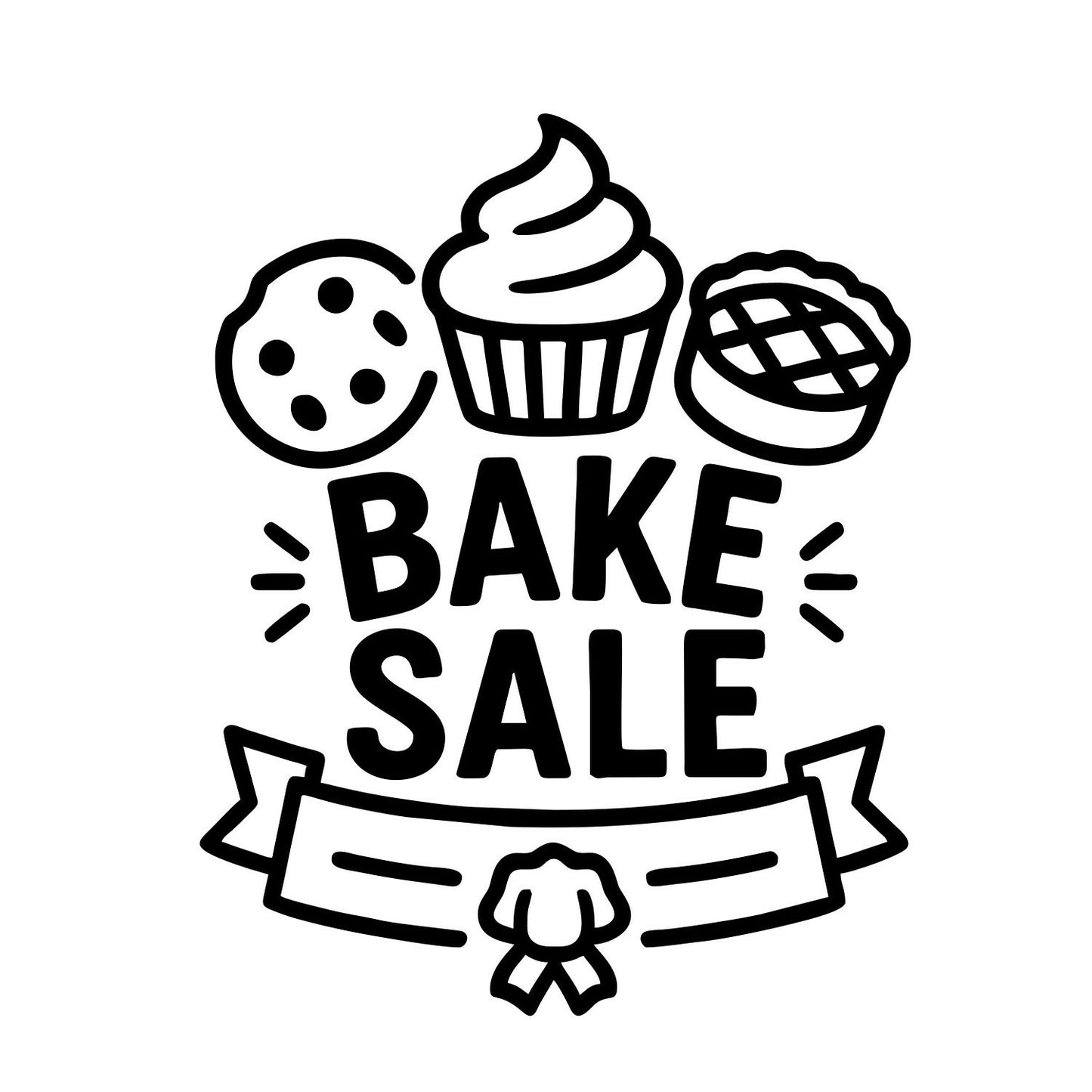 Fundraiser Bake Sale Design - Digital File - XCS Friendly Digital My Custom Designs PNG