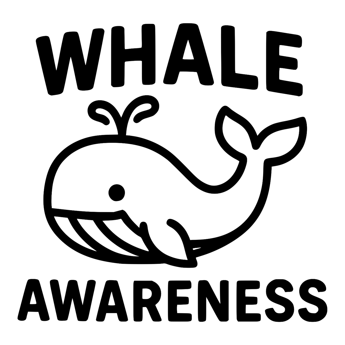Whale Awareness Design - Digital File - XCS Friendly Digital My Custom Designs PNG