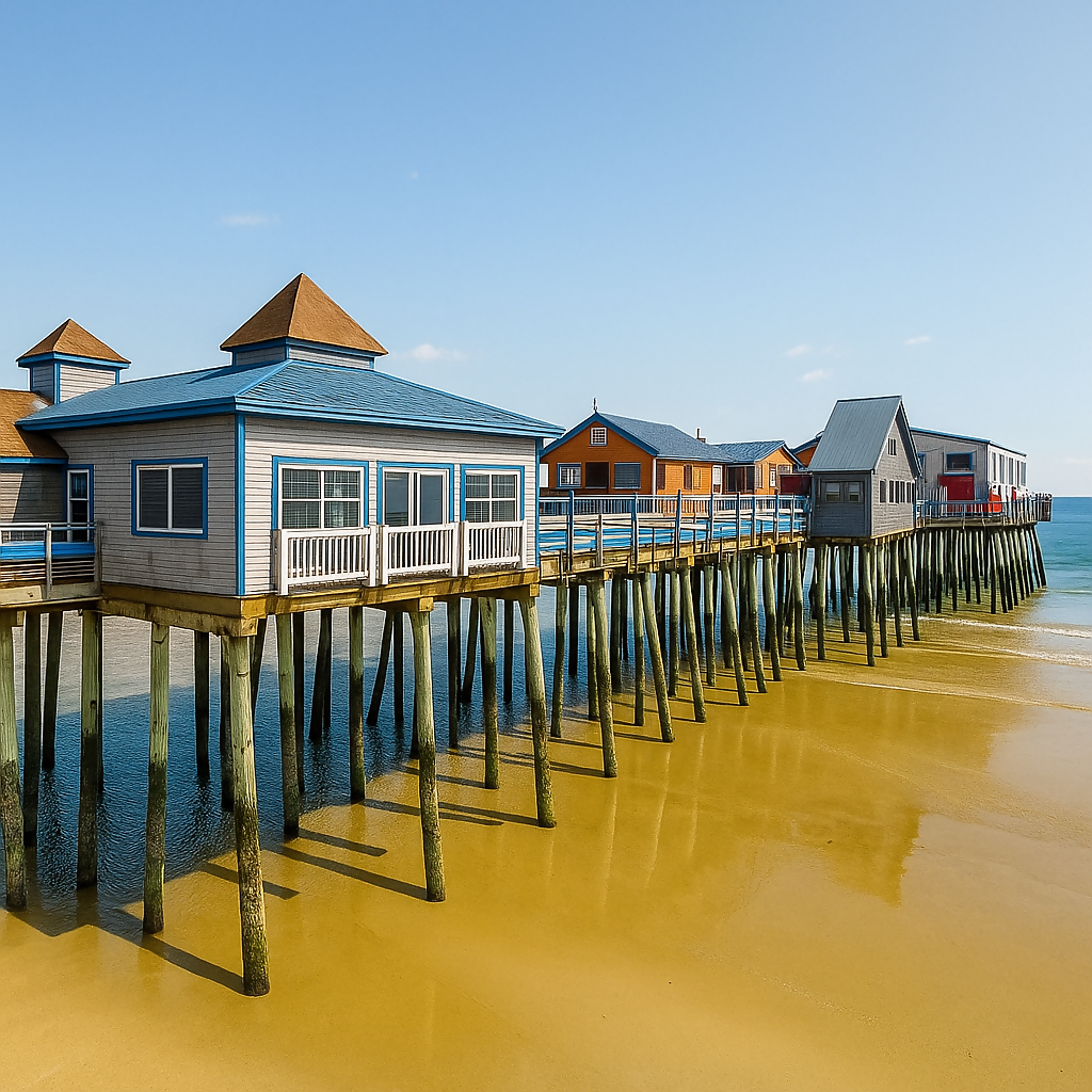 Old Orchard Beach Pier-Old Orchard Beach - Maine United States - Rendered - Digital File Digital My Custom Designs PDF