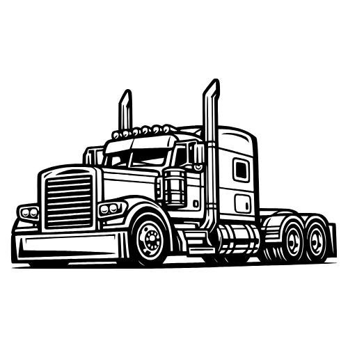 Truck with Custom Chrome - Vector Graphics - Digital File Digital My Custom Designs PDF
