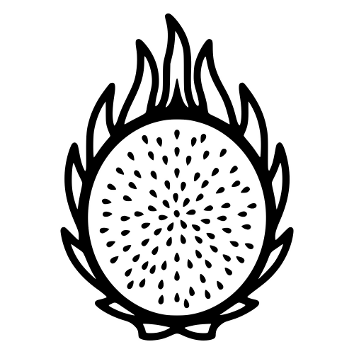 Dragon Fruit Outline - Digital File - XCS Friendly Digital My Custom Designs PDF