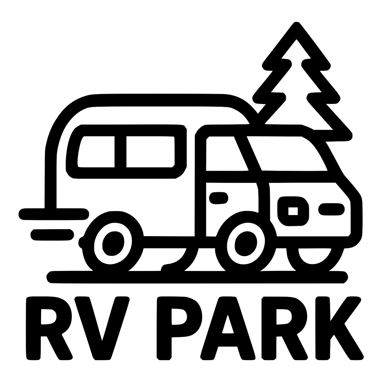 RV Park Outline - Digital File - XCS Friendly Digital My Custom Designs PNG