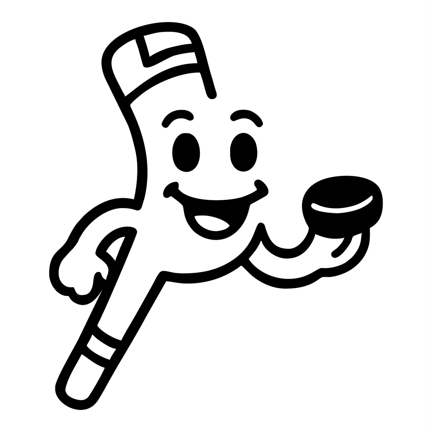 Cartoon Hockey Stick Toy - Digital File - XCS Friendly Tumbler My Custom Designs PNG