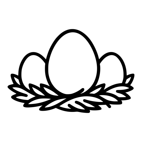 Eggs in a Nest - Digital File - XCS Friendly Digital My Custom Designs PDF