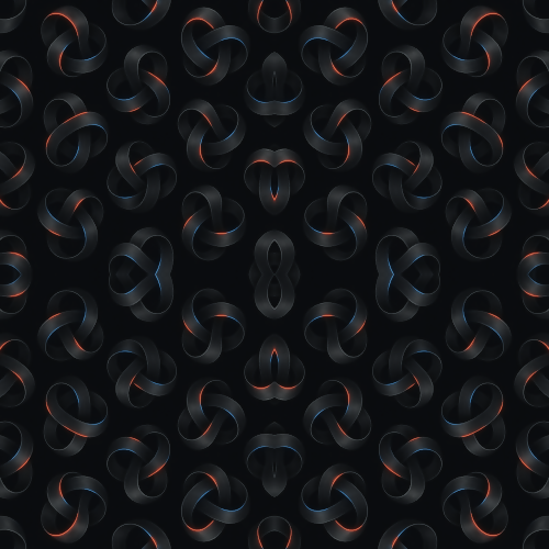 Futuristic and Sci-Fi - Infinity Loop Möbius Strips With Laser Accents - Pattern - Digital File Digital My Custom Designs PDF