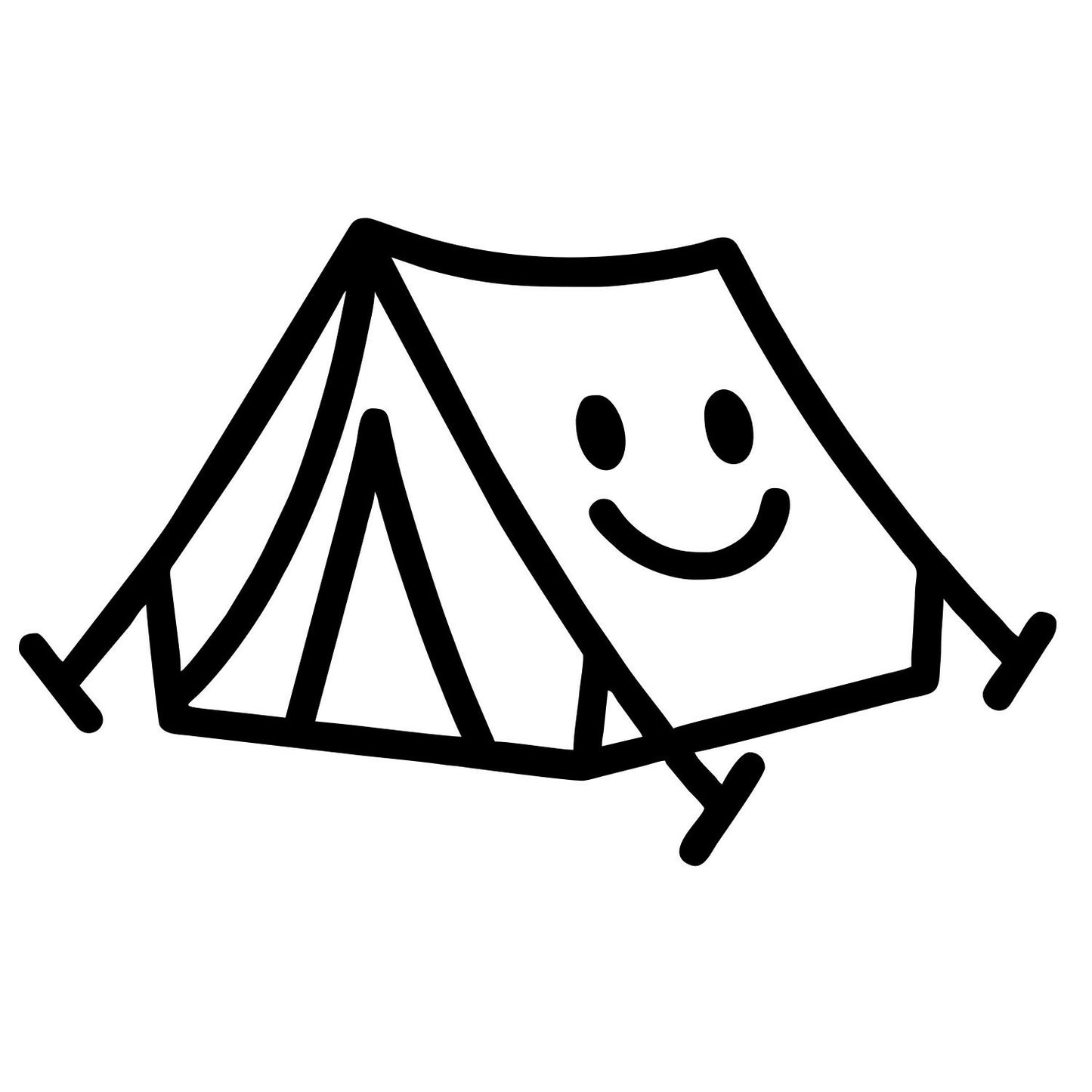 Cartoon Tent Smiling - Digital File - XCS Friendly Digital My Custom Designs PNG