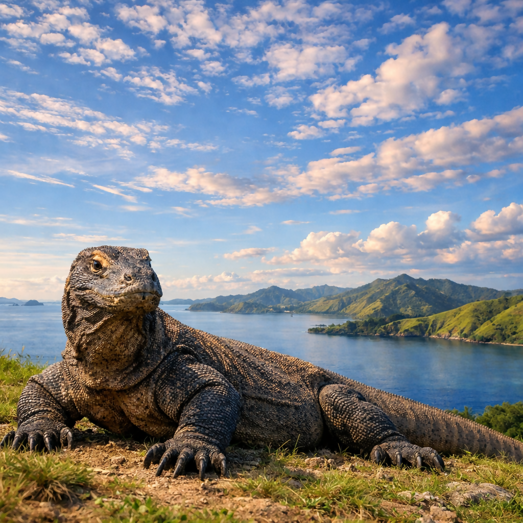 Komodo Dragon - Komodo Islands Indonesia - Asia - Rendered - Digital File Digital My Custom Designs PDF