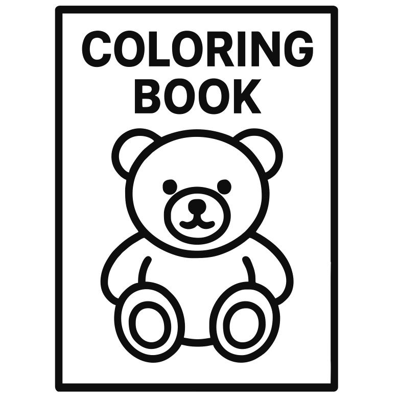 Toy Coloring Book Outline - Digital File - XCS Friendly Tumbler My Custom Designs PNG