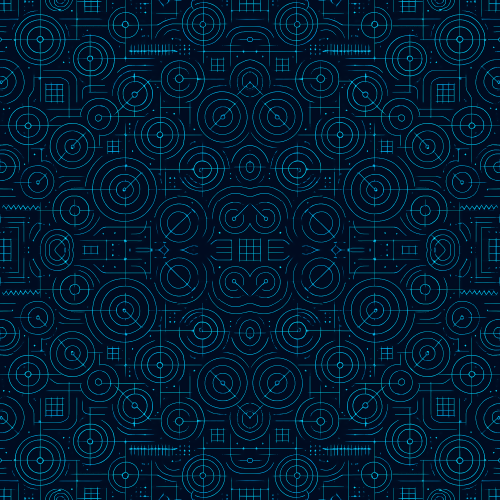 Technology and Digital - Cyberpunk Hologram Grids With Deep Blue Accents - Pattern - Digital File Digital My Custom Designs PDF