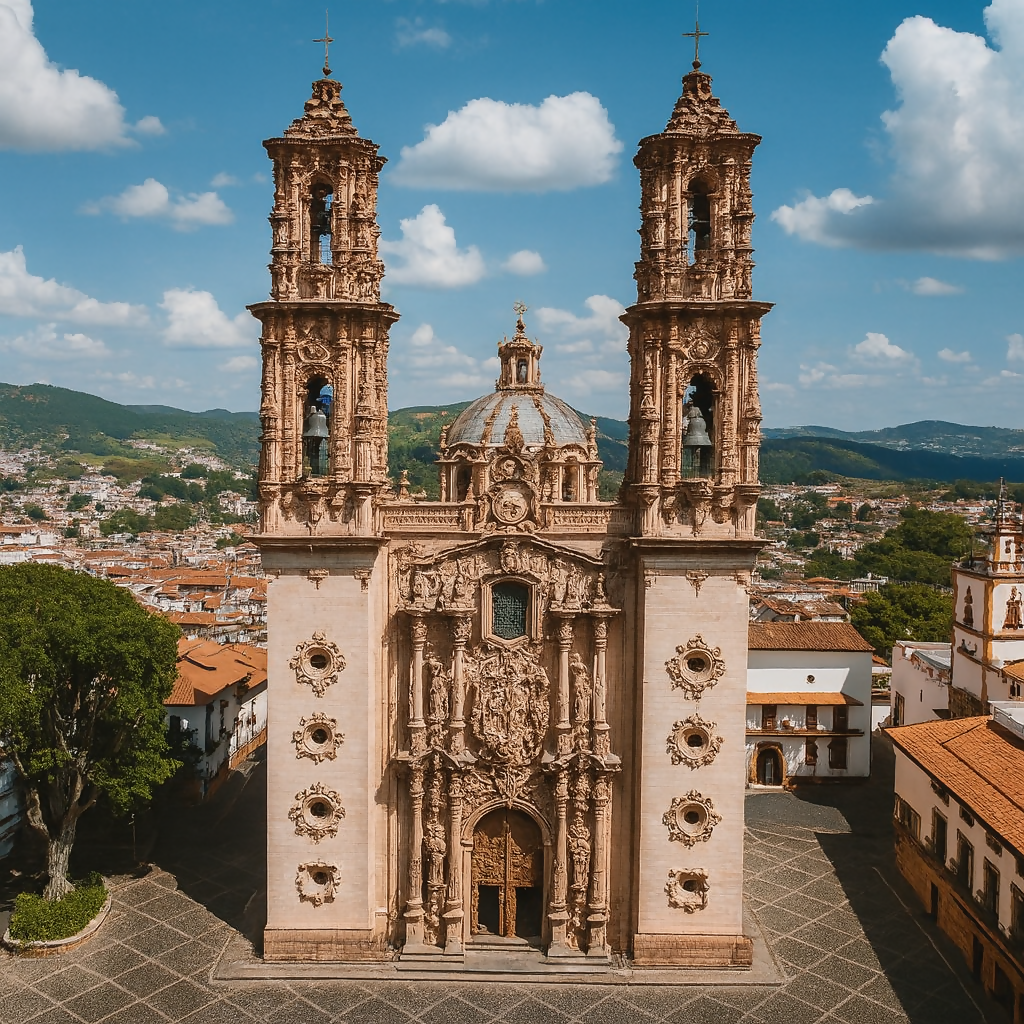 Church of Santa Prisca (Parroquia de Santa Prisca) - Guerrero Mexico - Rendered - Digital File Digital My Custom Designs PDF