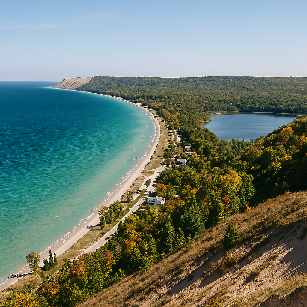 Lake Michigan - Sleeping Bear Dunes National Lakeshore - Michigan United States - Rendered - Digital File Digital My Custom Designs PDF