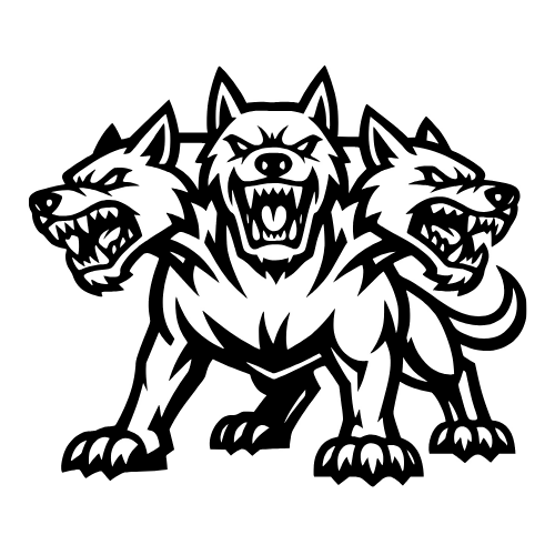 Cerberus Three-Headed Dog - Vector Graphics - Digital File Digital My Custom Designs PDF