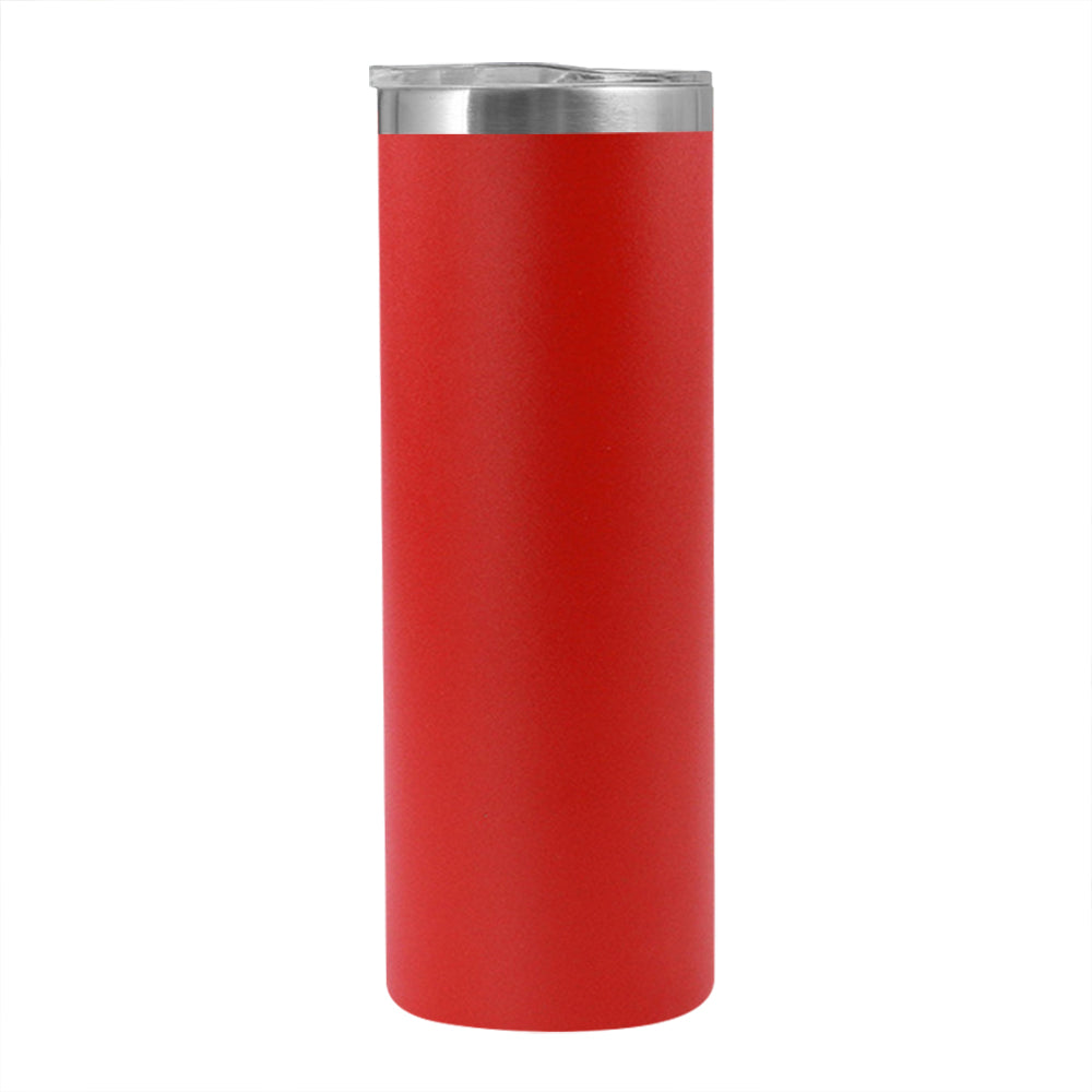Custom 20oz Powder Coated Hot/Cold Stainless Steel Thermos Tumbler My Custom Designs Red
