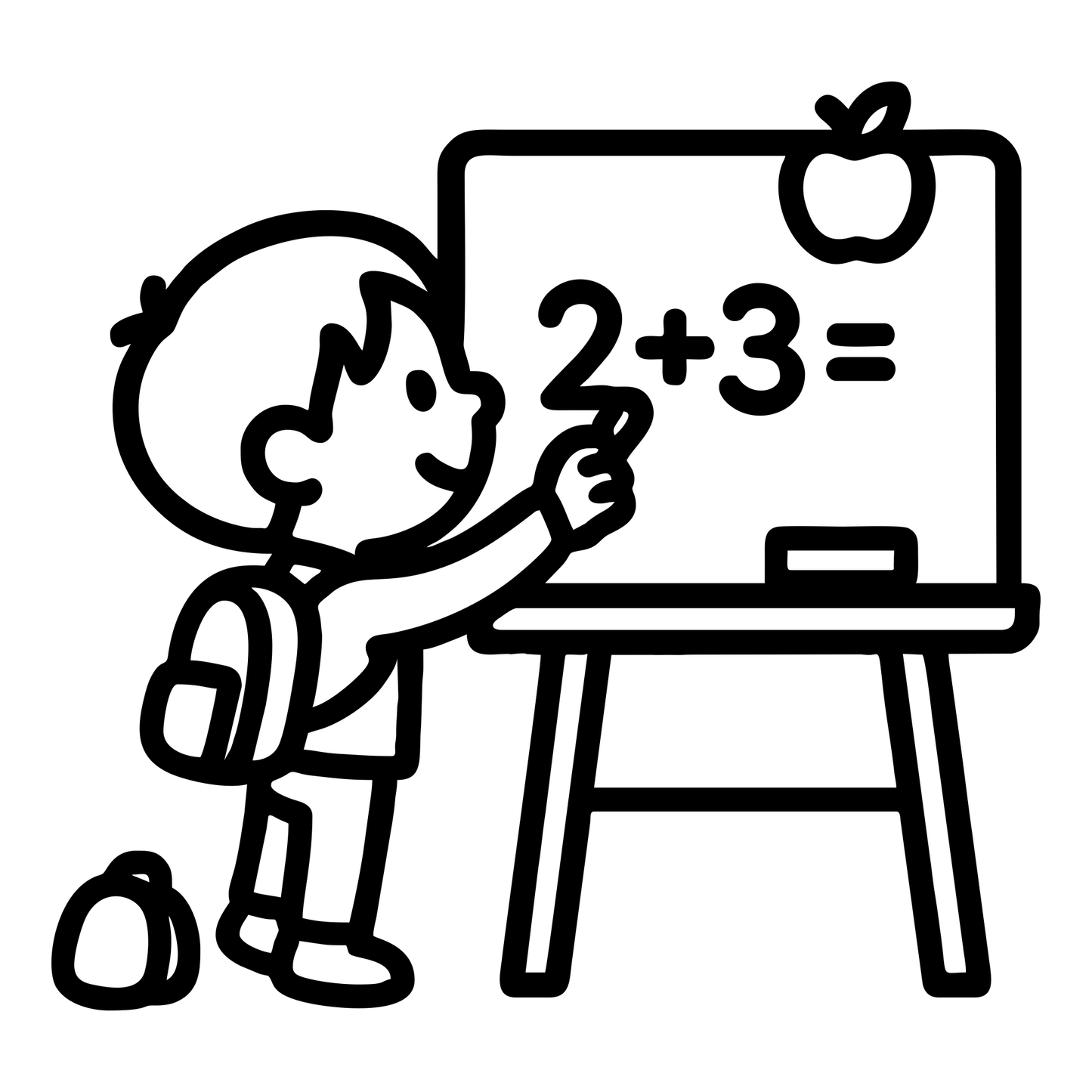 Student At Chalkboard - Digital Files - XCS Friendly Tumbler My Custom Designs PNG