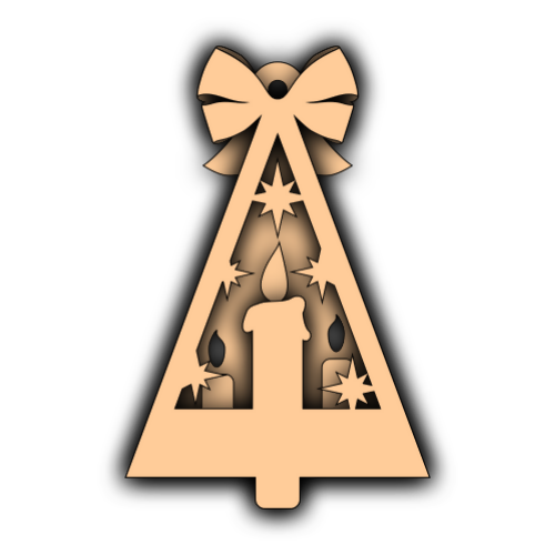 Christmas Tree Candle - Ornament - Digital File Digital My Custom Designs SVG