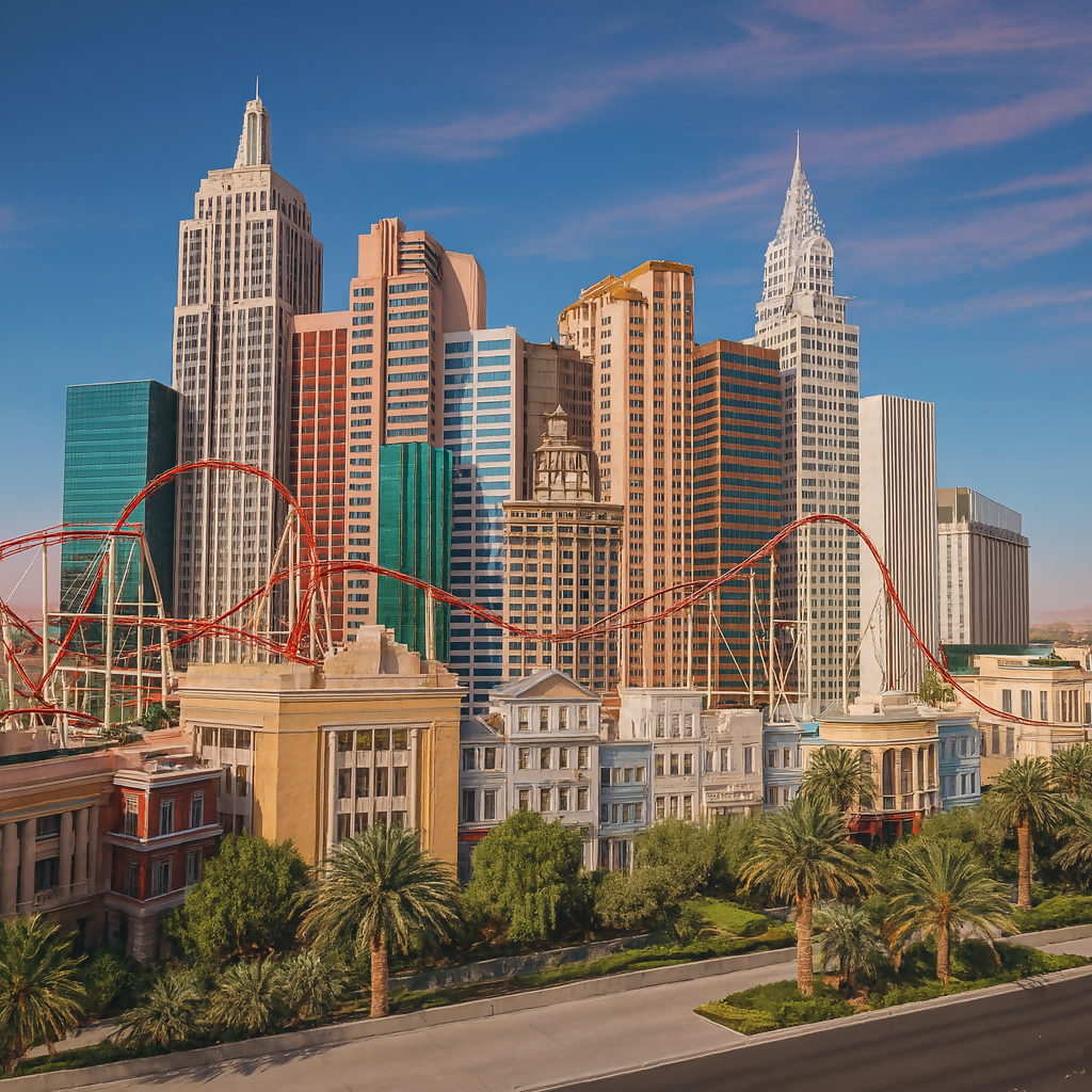 New York - New York Hotel and Casino - Las Vegas Strip - Nevada United States - Rendered - Digital File Digital My Custom Designs PDF