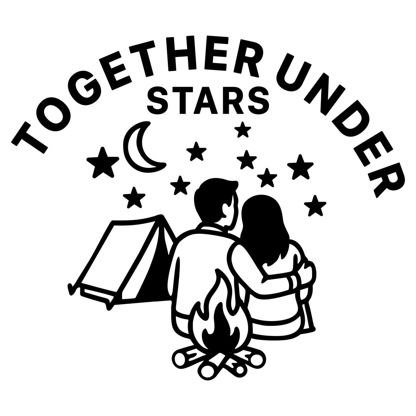 Together Under Stars - Digital File - XCS Friendly Digital My Custom Designs PNG
