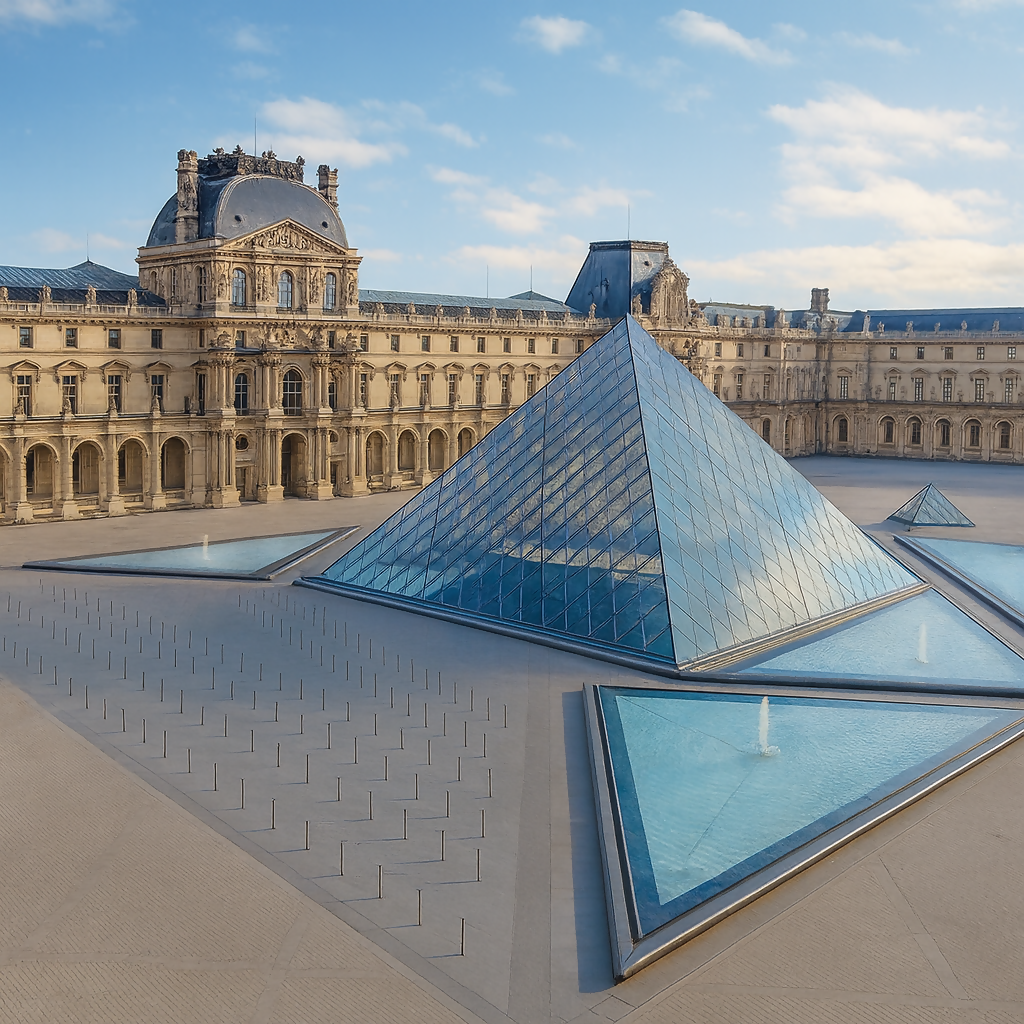 Louvre Museum - Paris France - Europe - Rendered - Digital File Digital My Custom Designs PDF