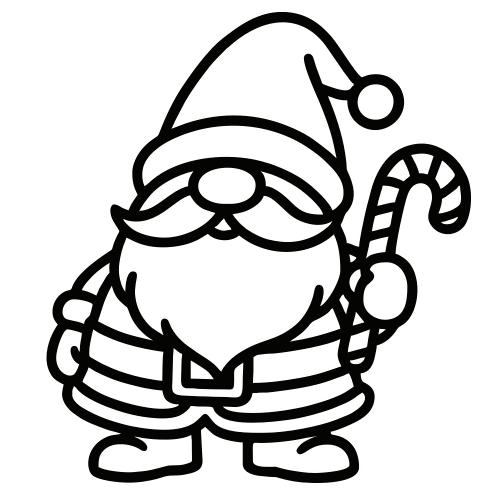 Cartoon Santa Gnome - Digital File - XCS Friendly Digital My Custom Designs PDF
