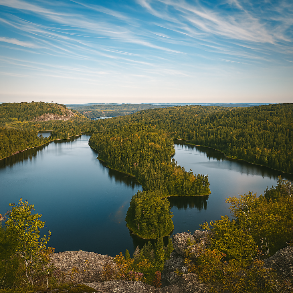 Watap Cliffs Overlook - Boundary Waters Canoe Area Wilderness - Minnesota United States - Rendered - Digital File Digital My Custom Designs PDF