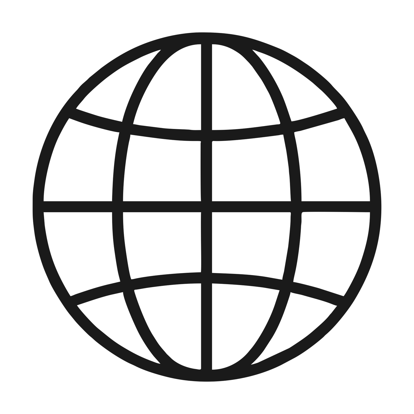 Globe Outline - Digital File - XCS Friendly Digital My Custom Designs PNG