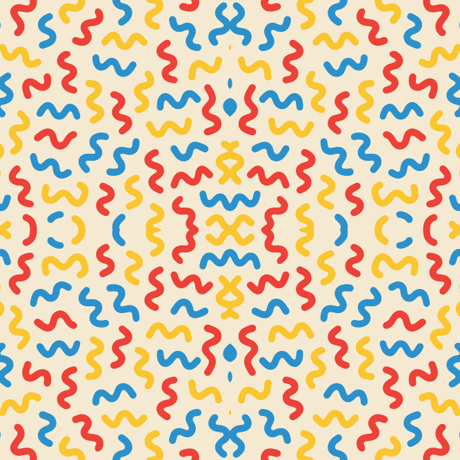 Geometric Abstract - Retro Memphis Squiggle - Pattern - Digital File Digital My Custom Designs PNG