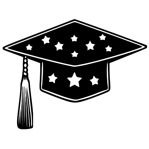 Cap with Stars Sketch - Digital File - XCS Friendly Digital My Custom Designs PDF