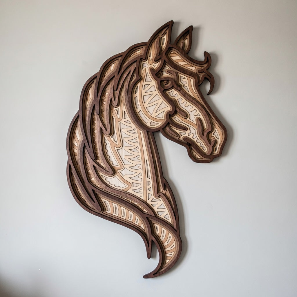Horse - Layered Line Design - Digital File Digital My Custom Designs