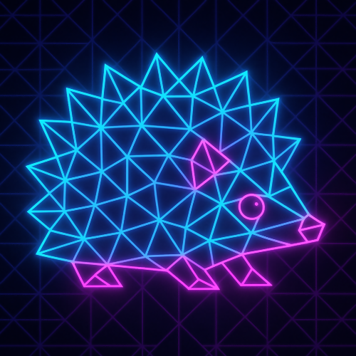 Animal and Wildlife - Geometric Hedgehog Lattice In Neon - Pattern - Digital File Digital My Custom Designs PDF