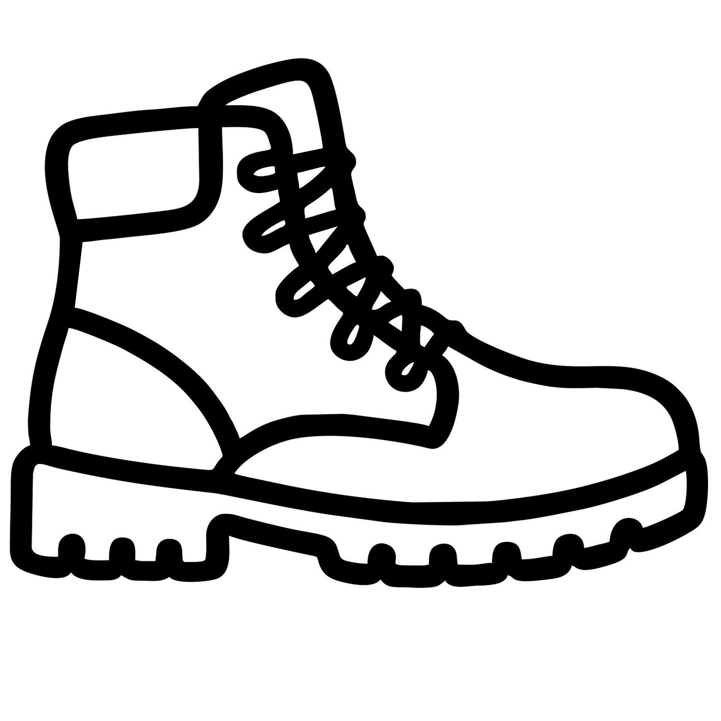 Hiking Boots Sketch - Digital File - XCS Friendly Digital My Custom Designs PNG