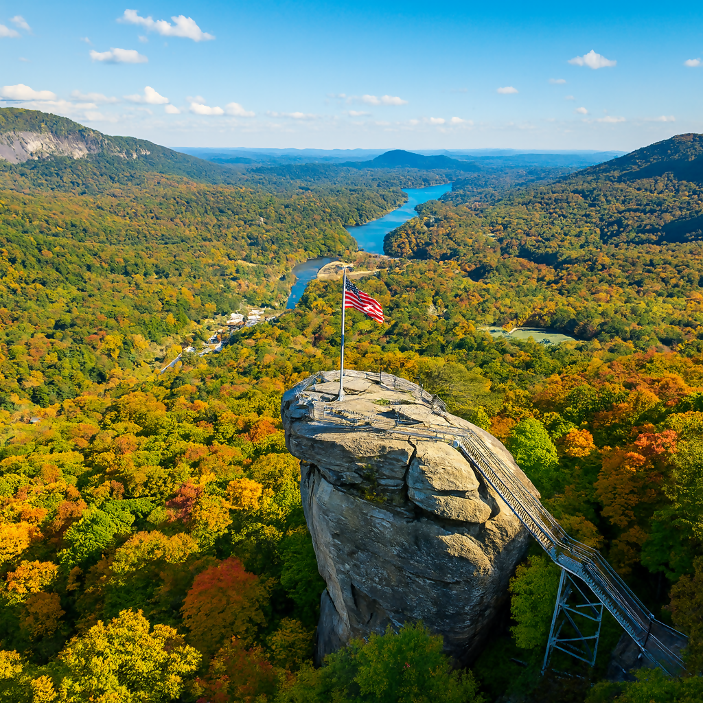 Chimney Rock State Park - North Carolina United States - Rendered - Digital File