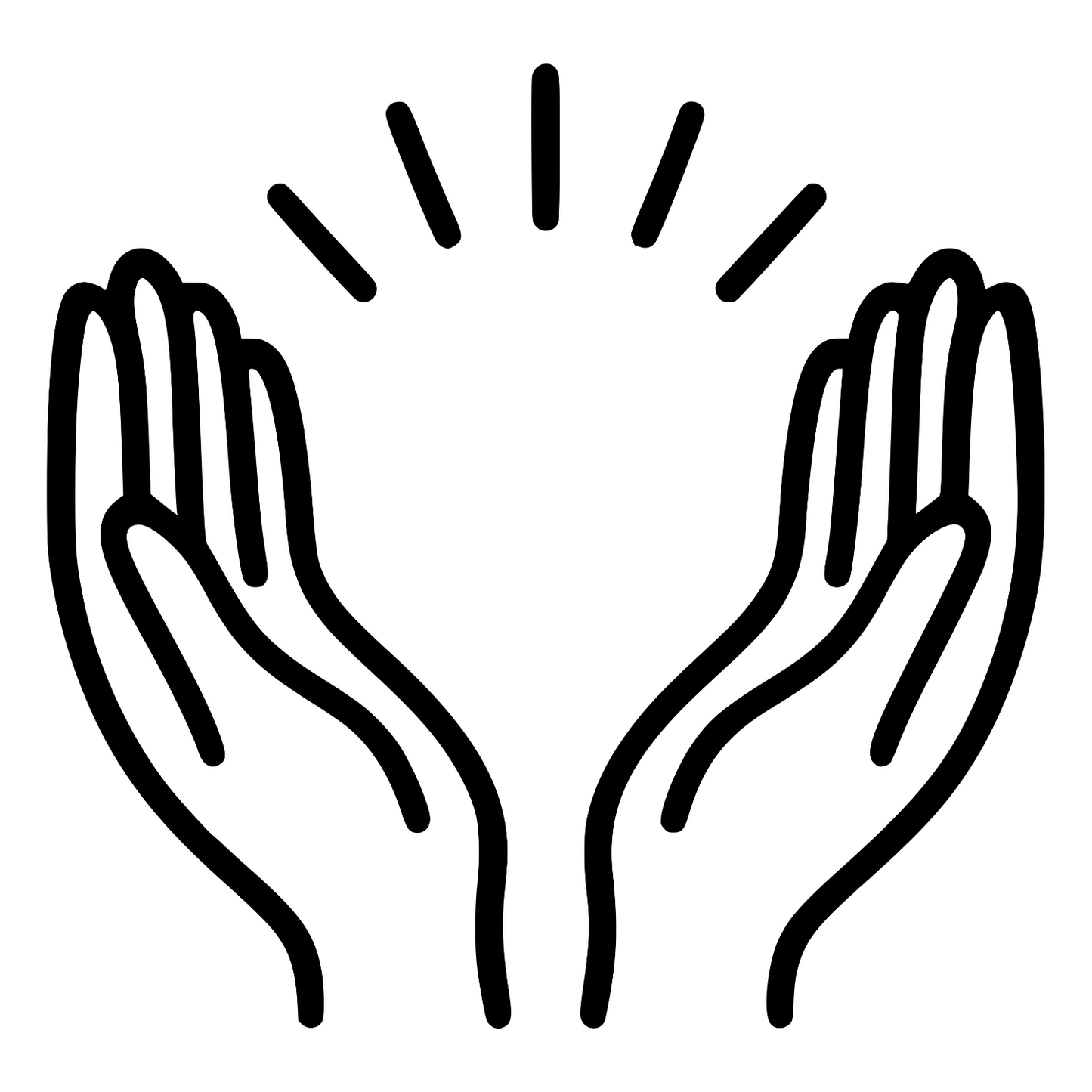 Healing Hands Sketch - Digital File - XCS Friendly Digital My Custom Designs PNG