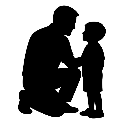 Father and Son Silhouette - Vector Graphics - Digital File Digital My Custom Designs PDF