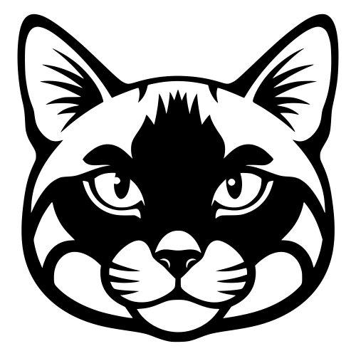 Balinese Cat Face - Digital File - XCS Friendly Digital My Custom Designs PDF