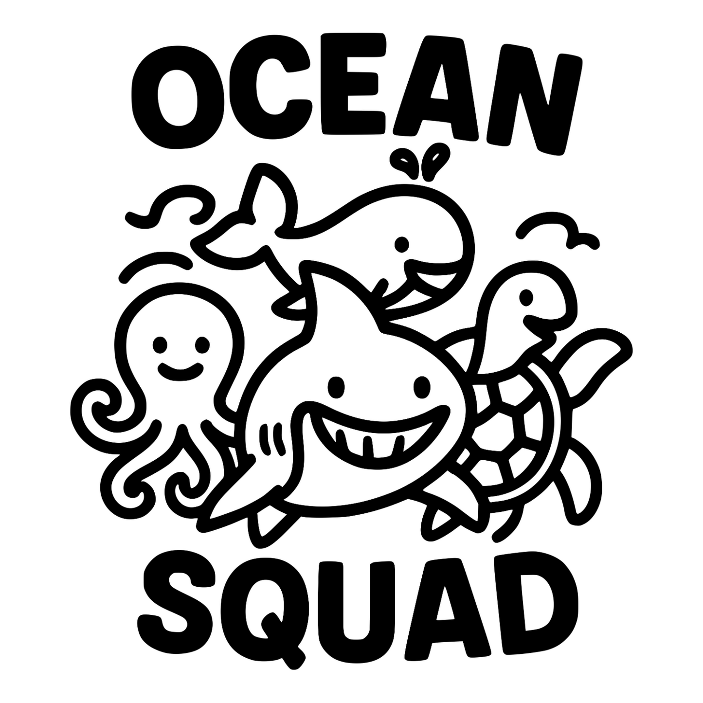Ocean Squad - Digital File - XCS Friendly Digital My Custom Designs PNG