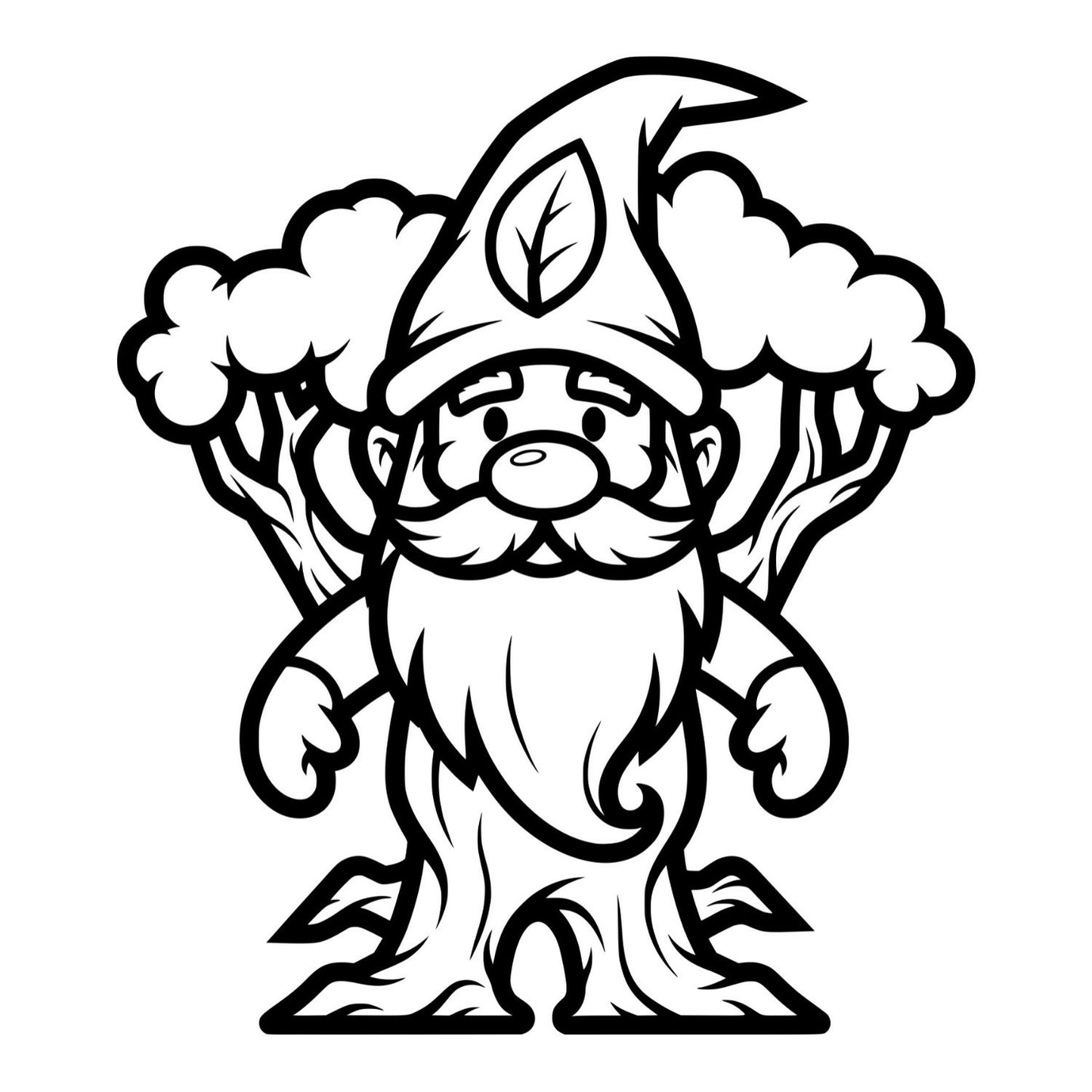 Cartoon Tree Gnome - Digital File - XCS Friendly Digital My Custom Designs PNG