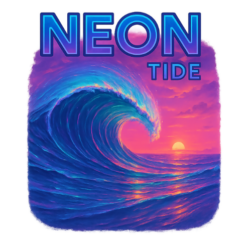 Nature & Outdoors NEON TIDE - T Shirt Design - Digital File Digital My Custom Designs 300 DPI PNG