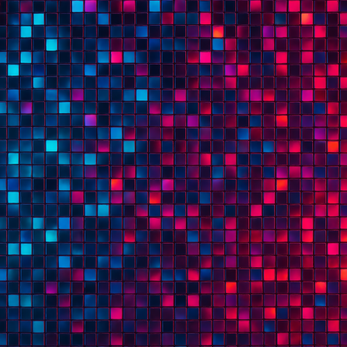 Luxury and Ornamental - Mosaic Of Tiny Mirrored Squares In Neon Reflections - Pattern - Digital File Digital My Custom Designs PDF