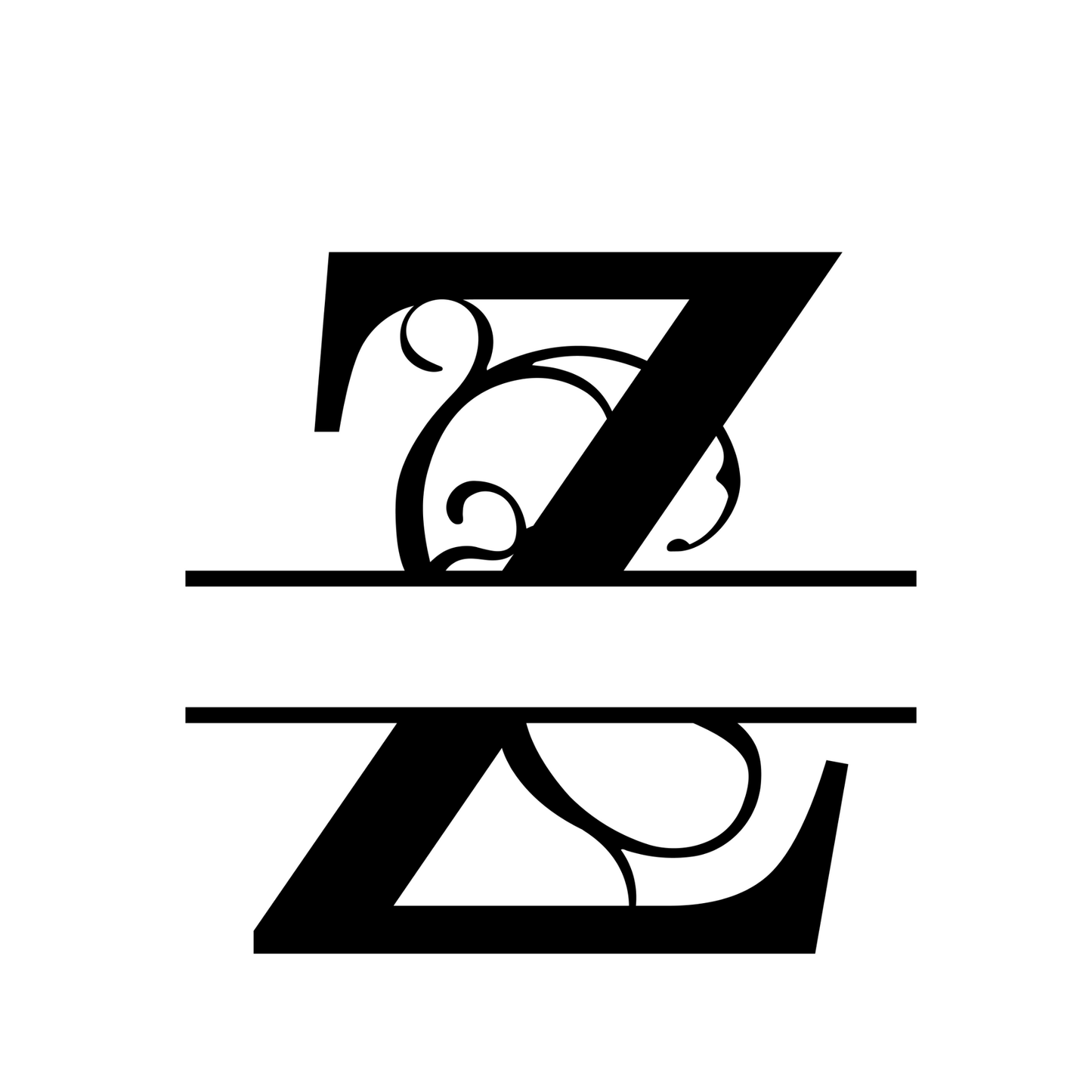 Z - Monogram Vines Ornamental - Digital File Digital My Custom Designs ZIP File
