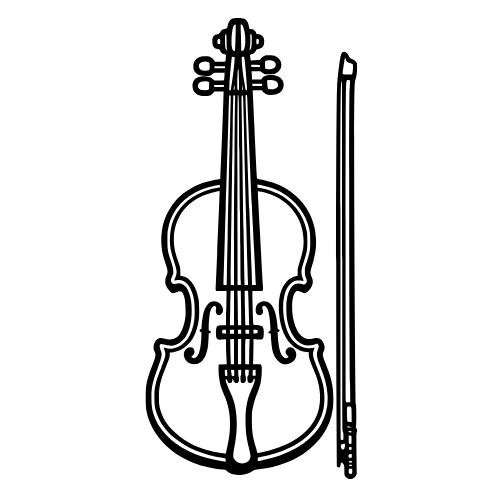 Wedding Violin Outline - Digital File - XCS Friendly Digital My Custom Designs PDF